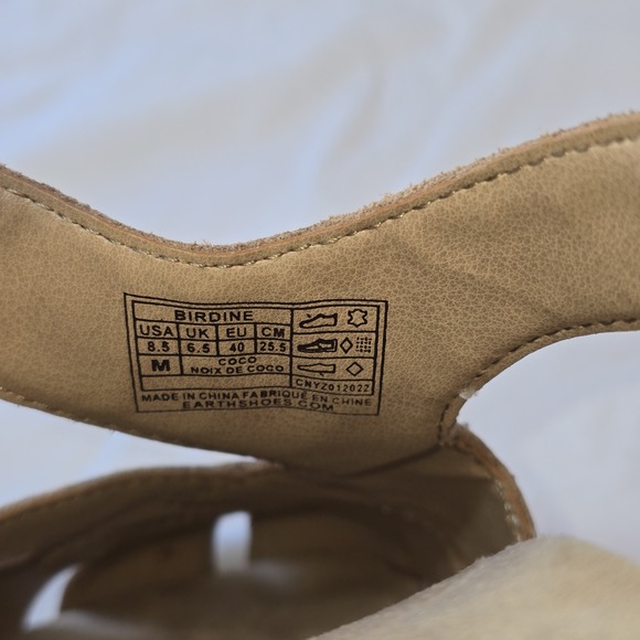 Earth Origins‎ Options Sandals Comfort Slingback Taupe Cutout Casual Shoes - Picture 9 of 16